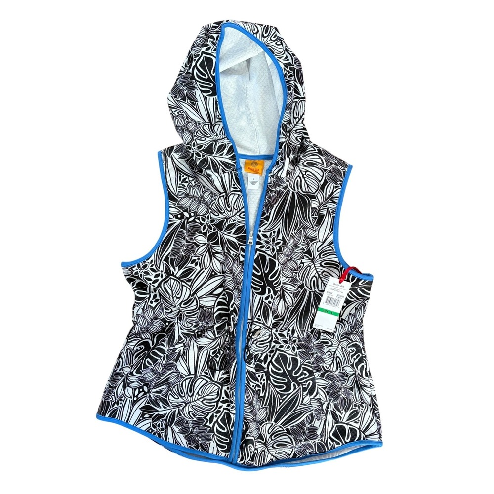 Ruby‎ Rd. Womens NWT Cinch Waist Vest Size L Hooded Lightweight Pockets New